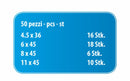 Assortimento 50 spine a scatto