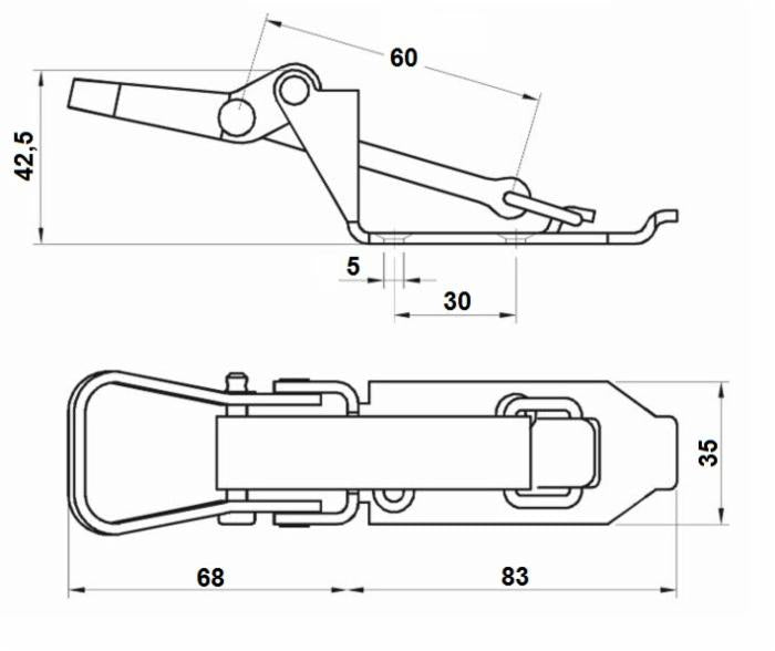 Chiusura ferma utensile zincata per Ø 28-40 mm