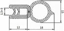 Guarnizione per lamiera o ABS con aggancio da 1mm a 3mm (20 mt)