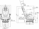 Sedile serie Teknico per trattori gommati e cingolati