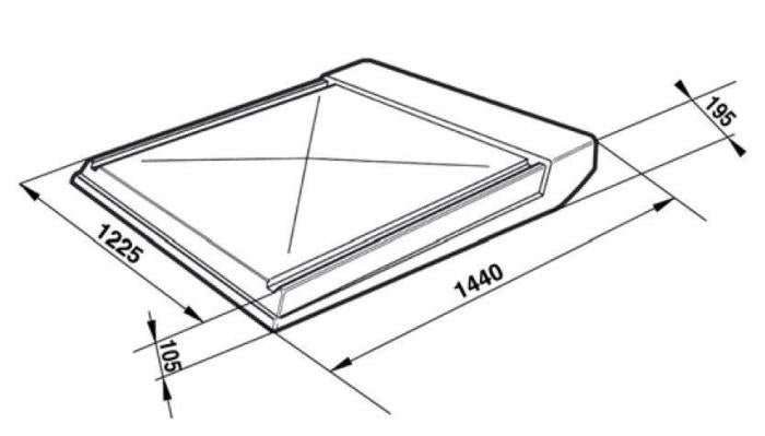 Tettuccio parapioggia universale Ama per trattori 140x120mm