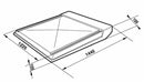 Tettuccio parapioggia universale Ama per trattori 140x120mm