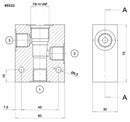 Corpo in alluminio per valvole elettriche a 3 vie cavità 7/8"
