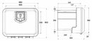 Cassetta porta attrezzi in plastica 480x400x400mm