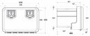 Cassetta porta attrezzi in plastica 630x450x480mm