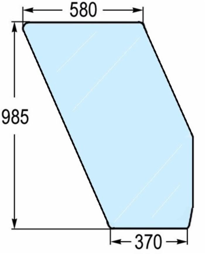 Vetro per portiera Dx adattabile al riferimento originale Fiat 5117683