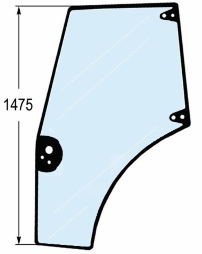 Vetro per portiera adattabile al riferimento originale CNH 87620234
