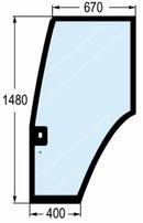 Vetro per portiera adattabile al riferimento originale CNH 82000396