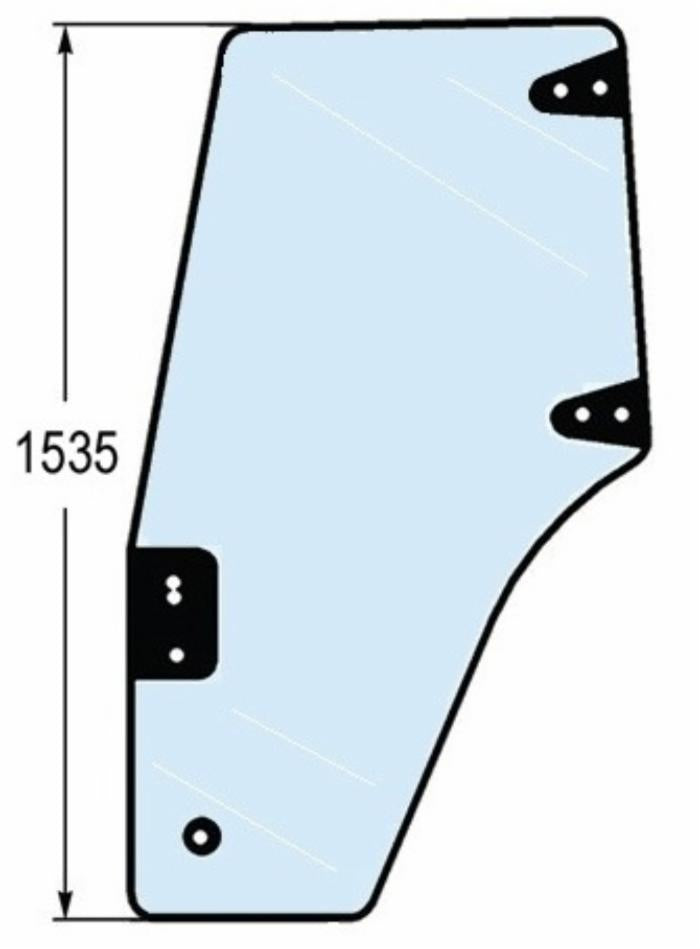 Vetro per portiera adattabile al riferimento originale CNH 82036001
