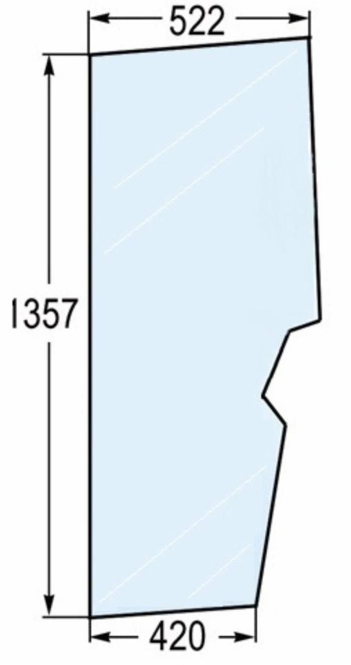 Vetro per portiera adattabile al riferimento originale Same 0,9231,212,0