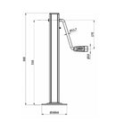 Servotimone con manovella laterale Simol 60x560mm