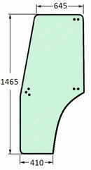 Vetro per portiera Sx verde adattabile al riferimento originale Same 0,009,8820,0/10