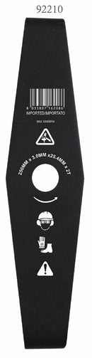 Disco decespugliatore a 2 denti mulching per arbusti larghezza di taglio 250mm