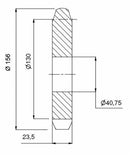 Corona di traino in acciaio per catene spandiletame