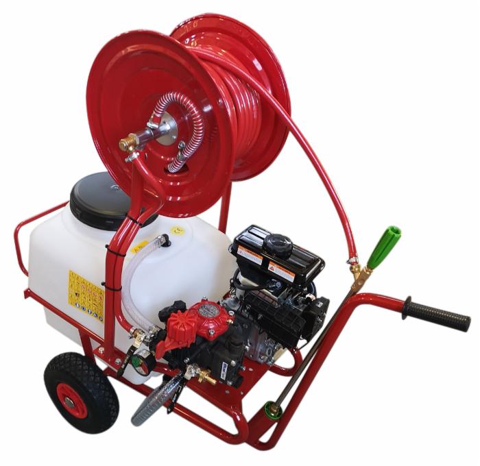 Carrello a 2 ruote con serbatoio 50 litri e pompa per irrorazione