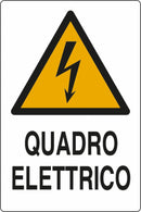 Cartello segnaletica quadro elettrico 30x20 confezione da 5 pezzi