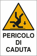Cartello segnaletica pericolo caduta 30x20 confezione da 3 pezzi