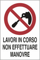 Cartello segnaletica "lavori in corso" 30x20 confezione da 3 pezzi