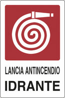 Cartello segnaletica "lancia antincendio idrante" 30x20 confezione da 3 pezzi