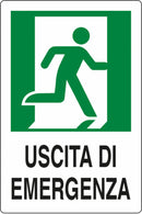 Cartello segnaletica "uscita di emergenza destra" 30x20 confezione da 3 pezzi