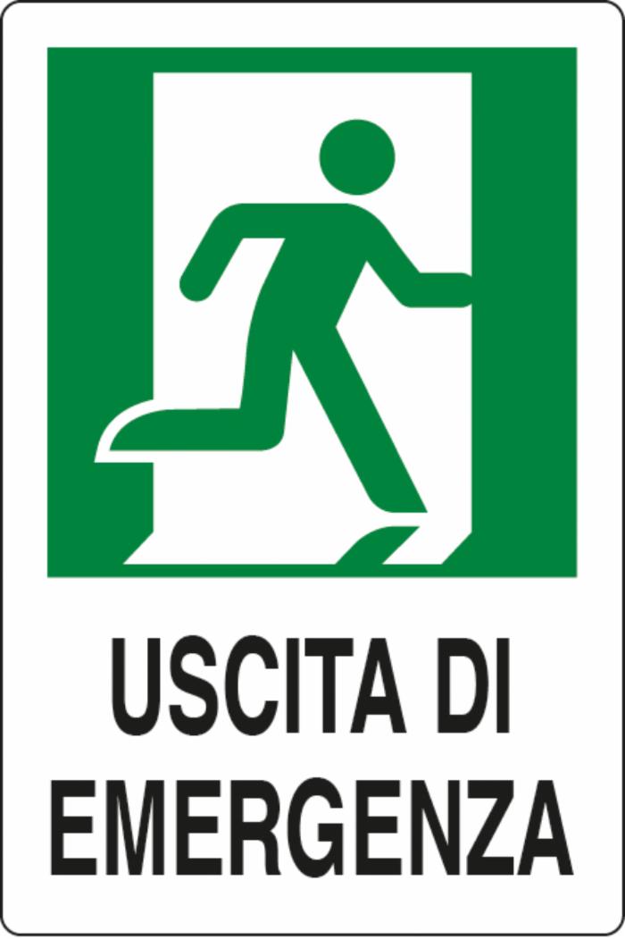 Cartello segnaletica "uscita di emergenza destra" 30x20 confezione da 3 pezzi