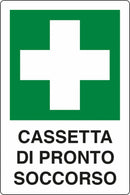 Cartello segnaletica cassetta pronto soccorso 30x20 confezione da 3 pezzi