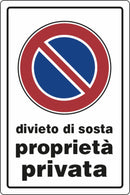 Cartello segnaletica proprietà privata  30x20 confezione da 4 pezzi