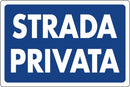 Cartello segnaletica strada privata  30x20 confezione da 4 pezzi