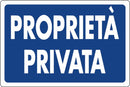 Cartello segnaletica proprietà privata  30x20 confezione da 4 pezzi