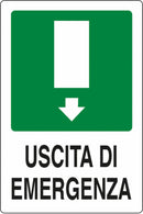 Cartello segnaletica uscita di emergenza 30x20 confezione da 4 pezzi