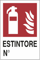 Cartello segnaletica estintore  30x20 confezione da 4 pezzi