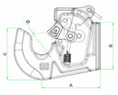 Gancio rapido inferiore prima categoria 105x70x95mm