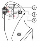 Pulsante bergaflex rosso confezione da 10 pezzi