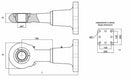 Occhione flangiato con rotula categoria 4 Ø interno 51mm