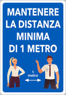 Segnaletica Covid-19 distanza di 1 metro confezione da 10 pezzi