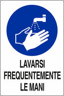 Segnaletica Covid-19 lavarsi le mani confezione da 10 pezzi