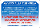 Segnaletica Covid-19 avviso clientela confezione da 10 pezzi