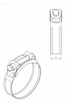 Fascetta Stringitubo Ama Inox AISI430 W2 Ø 201-213mm confezione da 5 pezzi
