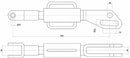Braccio laterale meccanico lunghezza 530mm compatibile CNH