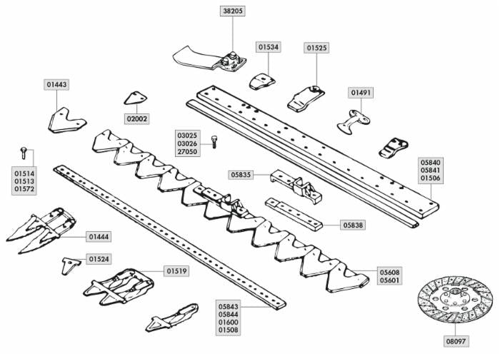 Testa lama adattabile Bertolini 107.3124