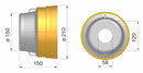 Controcuffia tonda piccola Ø150 - 210 e lunghezza 150mm