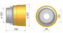Controcuffia tonda piccola Ø150 - 225 e lunghezza 190mm