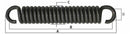 Molla tiller 357mm con gancio aperto Ø 11mm