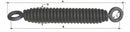 Molla tiller con occhio girevole e filo da 10mm