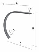 Molla chisel monolama 55x25mm