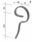 Molla flex-pall anteriore non forata 25x8mm