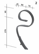 Molla flex-pall bassa con vomere 25x8mm