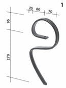 Molla posteriore non forata 25x8mm