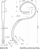 Molla flex 45x12mm con 2 fori interasse 30mm
