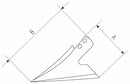 Vomere a lancia 2 fori 200x6mm adattabile a Siderman